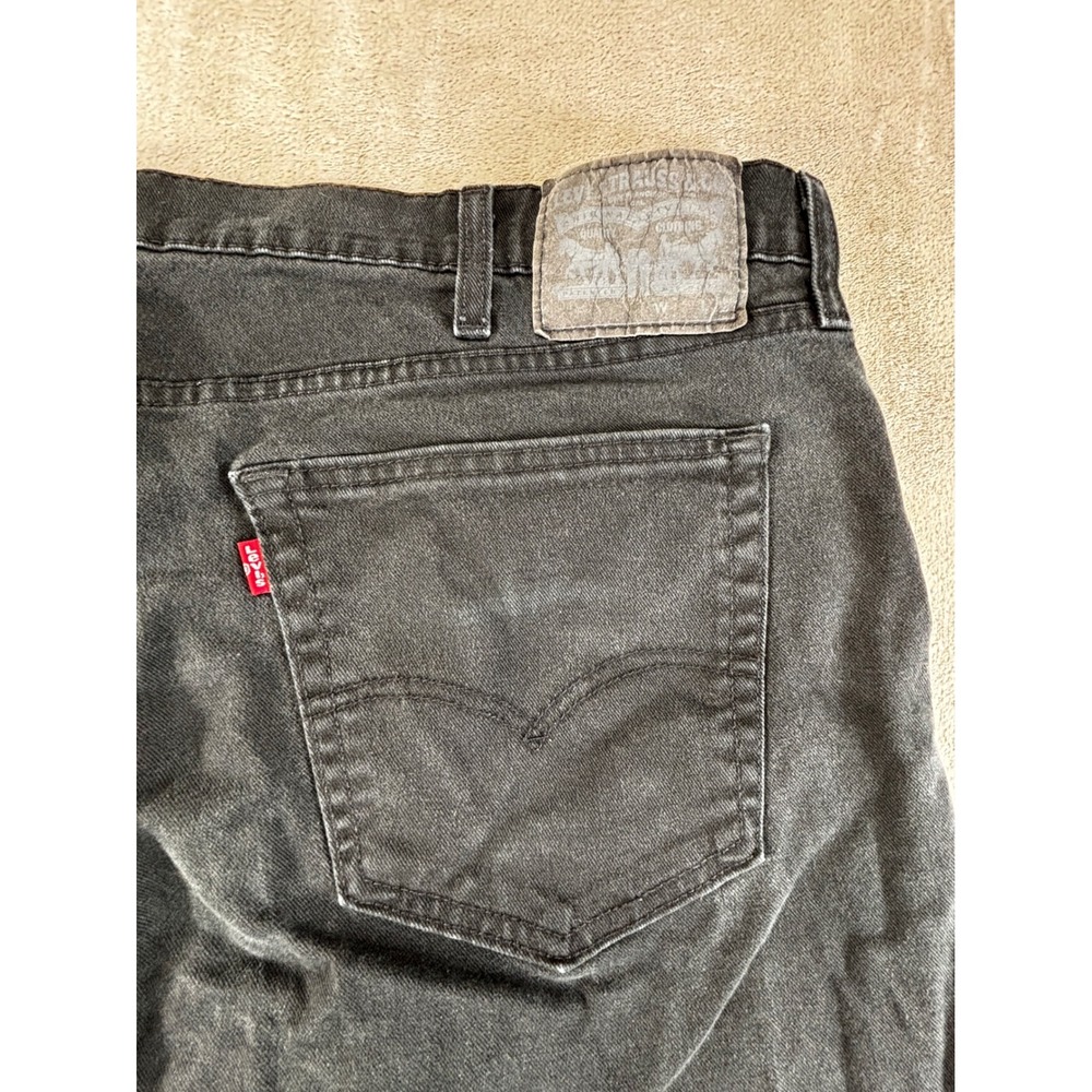 Levi's 541 Athletic Taper Jeans Mens 42x32 Black‎ Stretch Denim - Picture 2 of 8